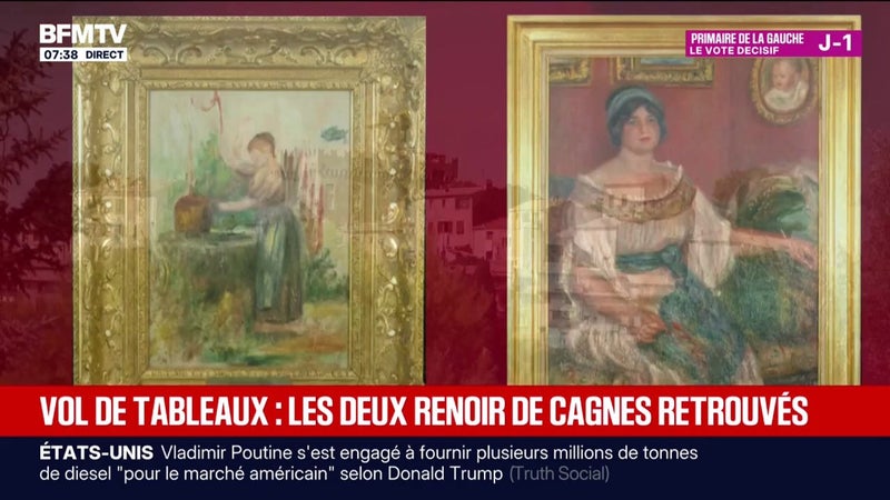 Cagnes-sur-Mer : les deux tableaux de Renoir volés enfin retrouvés