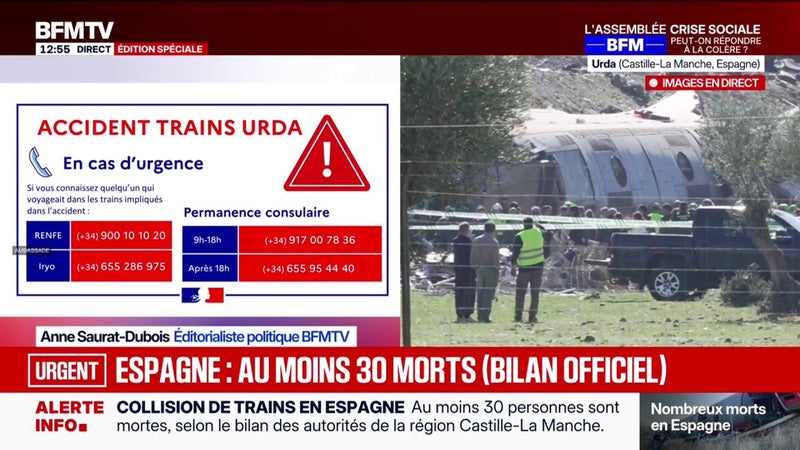 Voici la marche à suivre si vous connaissez quelqu'un qui voyageait à bord des trains accidentés en Espagne