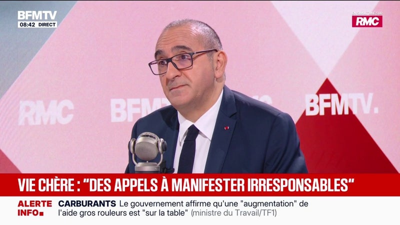 Colère sociale: "On va rester très attentifs aux appels à mobilisation sur la voie publique", affirme Laurent Nuñez, ministre de l'Intérieur