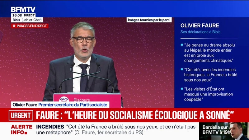 "Je propose de suspendre tout versement de dividendes pour toute entreprise qui ne s'engage pas dans sa propre transformation écologique", déclare Olivier Faure, premier secrétaire du Parti socialiste