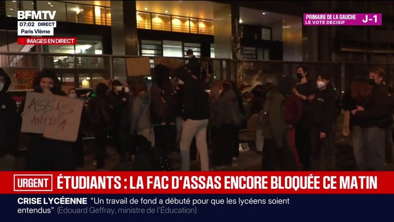 Crise étudiante: un blocus délogé très tôt à l'université Paris-Panthéon-Assas