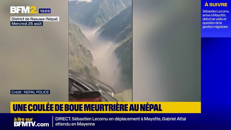 Des inondations massives font au moins huit morts au Népal, près de la frontière avec le Tibet
