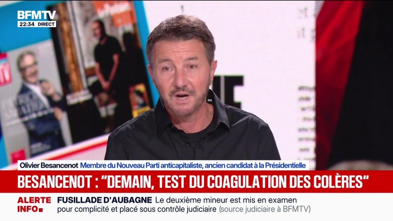 Mobilisation du 17 octobre: "C'est le test de la journée, de savoir si oui ou non il y a une coagulation des colères", déclare Olivier Besancenot, membre du Nouveau Parti anticapitaliste