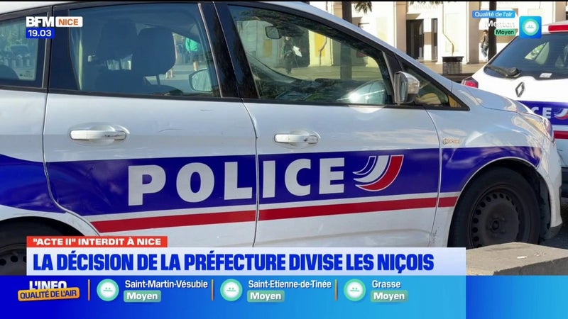 « Acte II » interdit à Nice : la décision de la préfecture divise les Niçois.