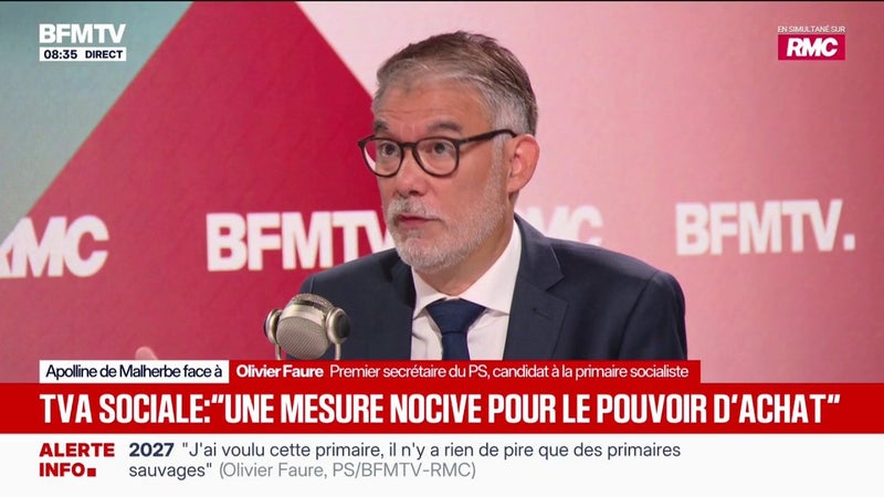"Je souhaite que le Smic soit augmenté", assure Olivier Faure, Premier secrétaire du PS et candidat à la primaire socialiste