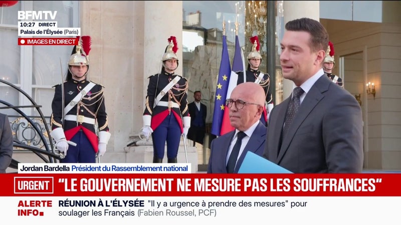 Jordan Bardella: "Le gouvernement ne semble pas avoir pris la mesure des souffrances qui sont celles de la France du travail et des millions d'automobilistes"