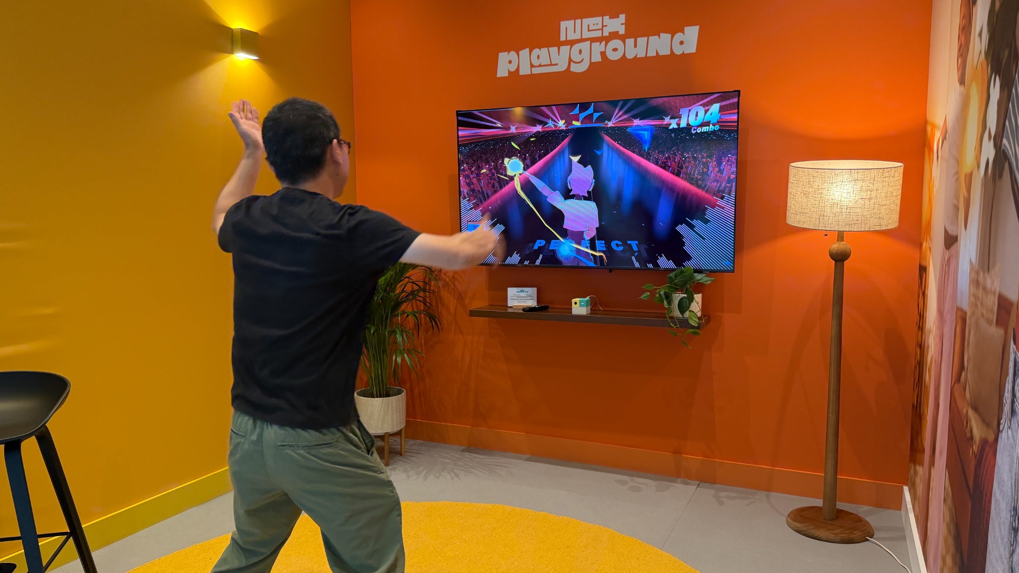 David Lee, le cofondateur de Nex, en pleine partie du jeu musical "Starri" sur Nex Playground David Lee, le cofondateur de Nex, en pleine partie du jeu musical "Starri" sur Nex Playground