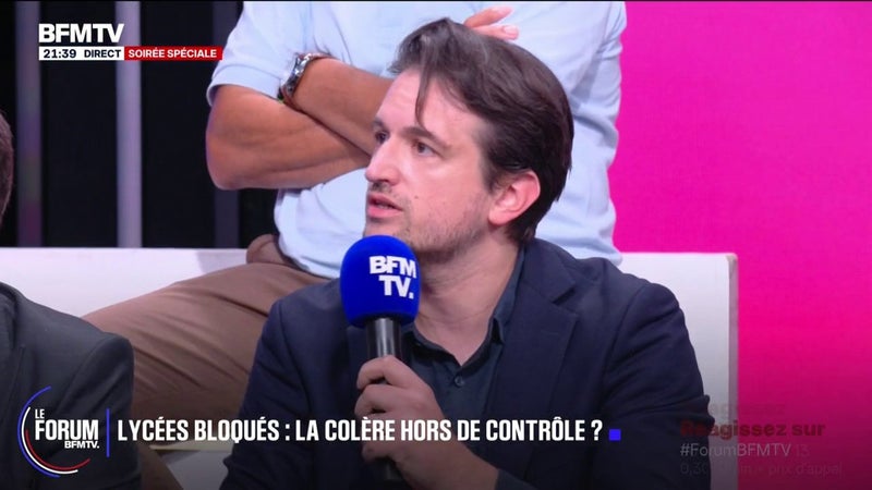 FORUM BFMTV - Blocage des lycées: le témoignage de Gabriel, professeur agrégé à Paris 1 et ancien professeur en Seine-Saint-Denis