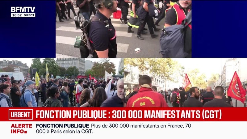 Marschall Truchot : Fonction publique, 300 000 manifestants (CGT) - 29/09