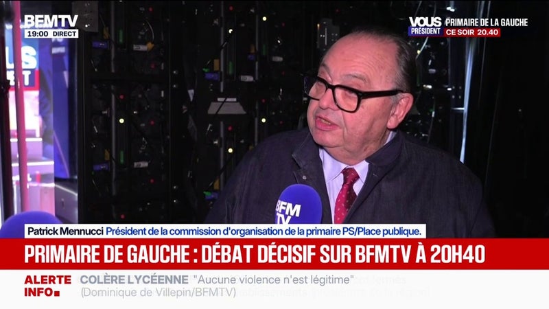 Primaire de la gauche: "Ce soir, on va peut-être dépasser les 100.000 inscrits", déclare Patrick Mennucci, président de la commission d'organisation de la primaire