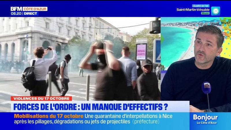 Violences 17 octobre à Nice: "On était complètement débordés", dénonce Alliance Police Nationale 06