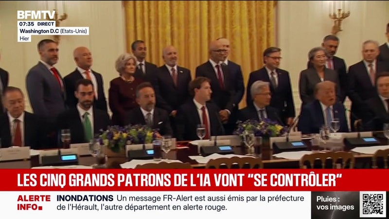 IA: les cinq grands patrons de l'intelligence artificielle assurent qu'ils vont "s'autoréguler"