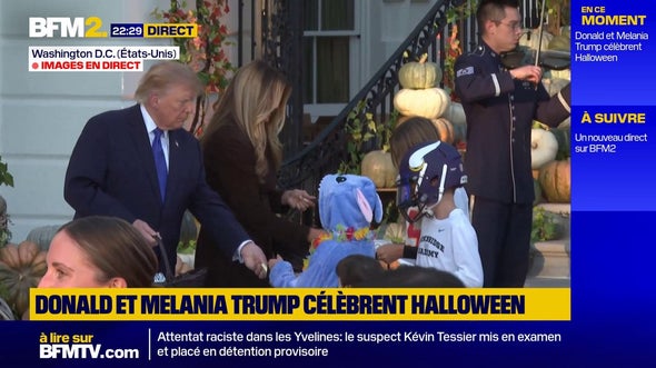 Donald Trump et Melania Trump ouvrent les portes de la Maison Blanche pour fêter Halloween avec des enfants