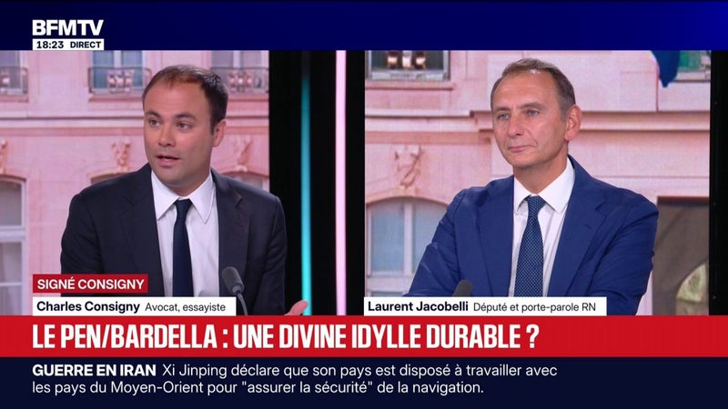 SIGNÉ CONSIGNY - Le Pen/Bardella: "Je pense qu'ils ne sont pas du tout sur la même ligne", analyse Charles Consigny