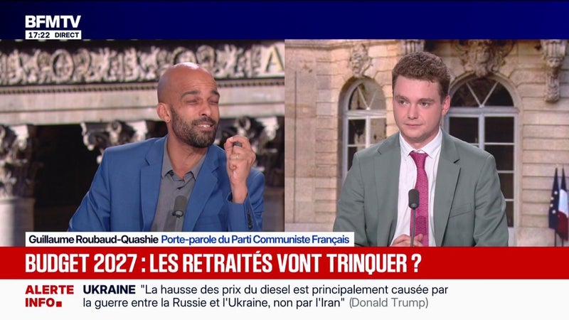 Budget 2027: "Est-ce que, en permanence, on va se dire que la cible, c'est le retraité?", questionne Guillaume Roubaud-Quashie, porte-parole du PCF
