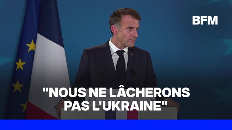"Nous ne lâcherons pas l'Ukraine", promet Emmanuel Macron