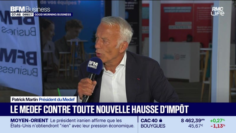 Le Grand entretien : Le Medef contre toute nouvelle hausse d'impôt - 27/08
