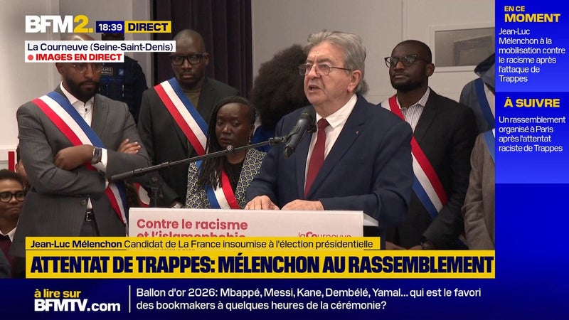 Attentat dans les Yvelines: Jean-Luc Mélenchon ne voudra "plus jamais entendre parler d'un raciste" s'il est élu président