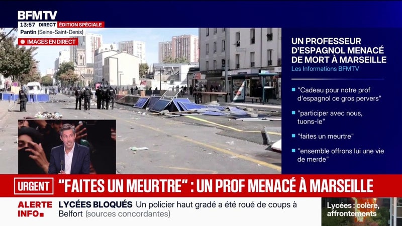 INFO BFMTV - Marseille: un professeur d’espagnol menacé de mort sur des tracts