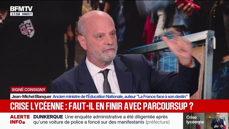 Parcoursup: "C'est incontestablement une amélioration par rapport à ce qu'il y avait avant", estime Jean-Michel Blanquer, ancien ministre de l'Éducation nationale