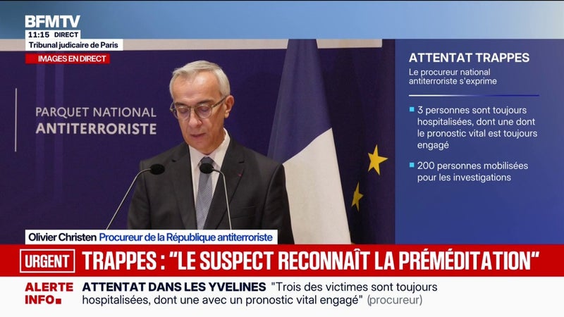 Attentat raciste dans les Yvelines: le parquet national antiterroriste ouvre une information judiciaire pour "assassinat et tentative d'assassinat en relation avec une entreprise terroriste"