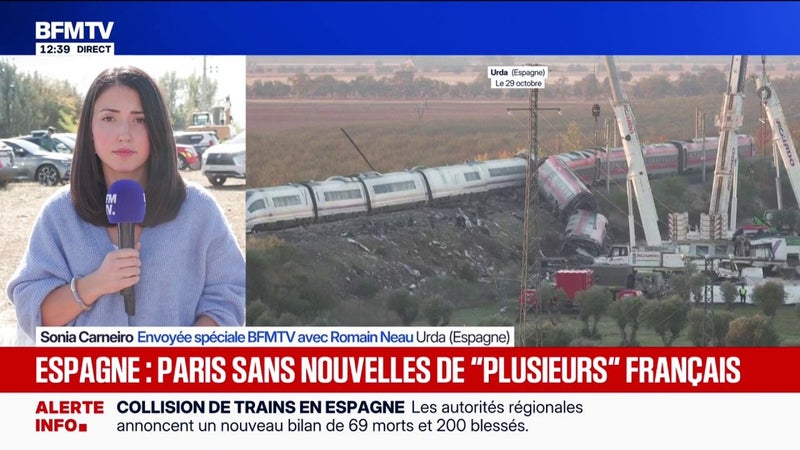 Collision de trains en Espagne: le bilan grimpe à 69 morts après la découverte d'une nouvelle victime