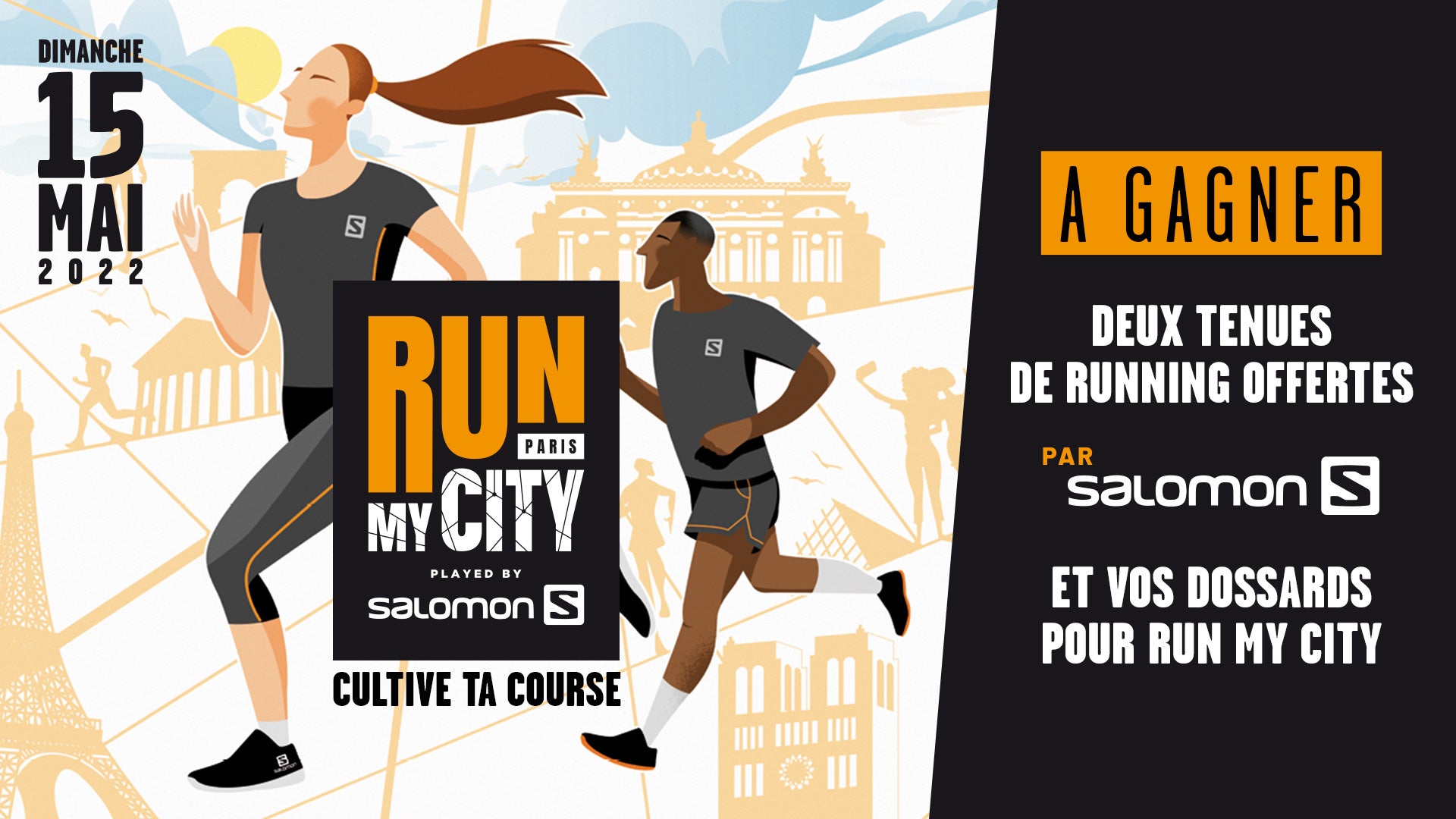 A gagner : deux tenues de running et vos dossards pour Run My City !