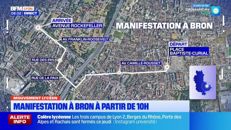 Une nouvelle manifestation à Bron à partir de 10h ce jeudi 8 octobre