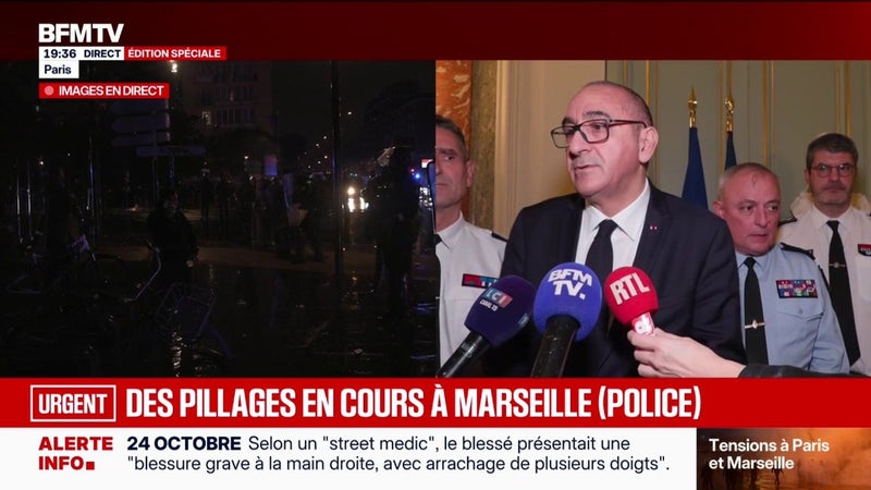 Mobilisation du 24 octobre: "Les cortèges se sont bien passés", annonce Laurent Nuñez, ministre de l'Intérieur