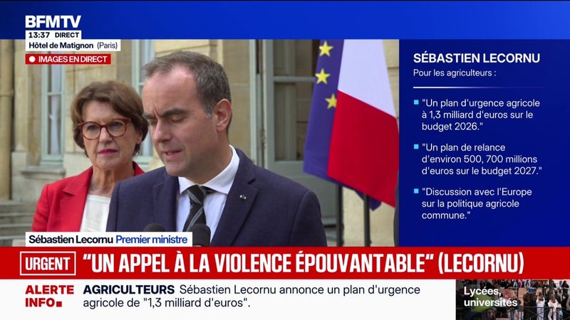 17 octobre: Sébastien Lecornu "redoute" des actes de violence dans les cortèges