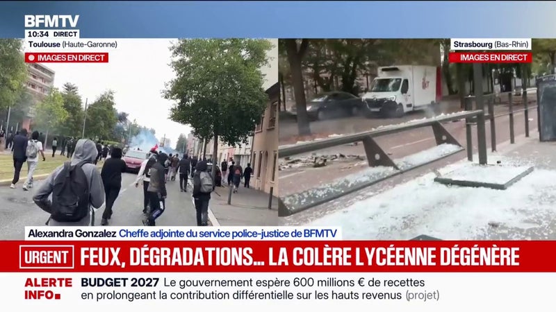 Colère lycéenne: 340 actions dénombrées ce jeudi matin, dont 169 blocages