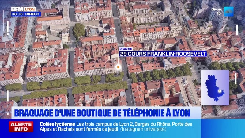 Braquage d'une boutique de téléphonie à Lyon
