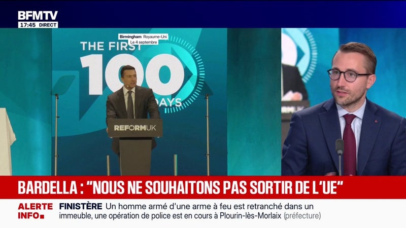 Jordan Bardella au côté de Nigel Farage à Birmingham: "Là, c'est l'association des voleurs", dénonce Antoine Léaument, député LFI