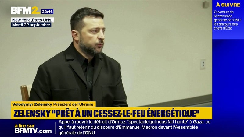 "Nous sommes prêts à un cessez-le-feu énergétique", déclare Volodymyr Zelensky