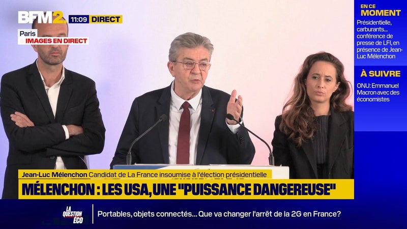 Carburants: "Le plus grotesque est évidemment la proposition de Madame Le Pen" de baisser la TVA, estime Jean-Luc Mélenchon