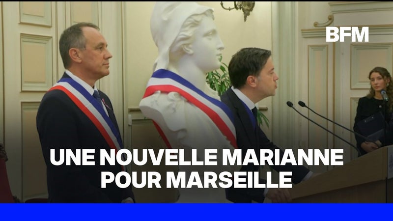 Marseille: un nouveau buste de Marianne offerte symboliquement à la ville