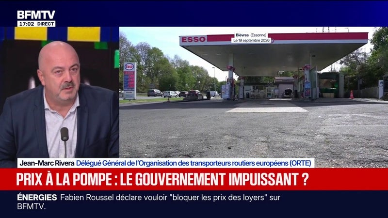 Prix des carburants: "On a une urgence pour nous, c'est la survie de nos entreprises", alerte Jean-Marc Rivera (ORTE)