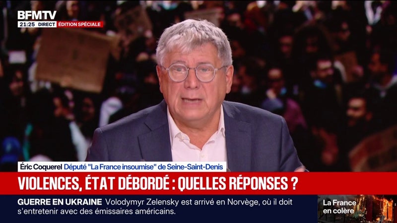 "On a toujours appelé à la non-violence", assure Éric Coquerel, député La France insoumise