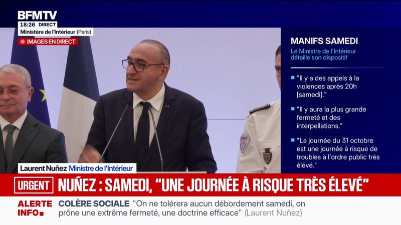 Manifestations: 1.193 membres des forces de l’ordre blessés depuis le début de la mobilisation, annonce Laurent Nuñez