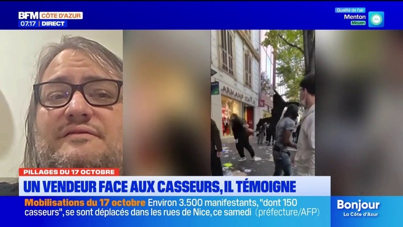 « J'ai craqué » : le gérant d'un magasin pillé à Nice raconte son face-à-face avec les casseurs