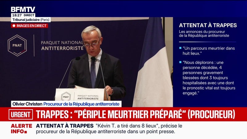 Attentat raciste à Trappes: "Kévin T. conteste le caractère raciste de ses crimes", annonce le procureur de la République antiterroriste