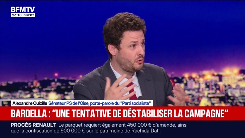Écrits antisémites attribués à Jordan Bardella: “Les Français connaissent Mediapart, ils savent qu’ils ne font pas de choix entre la gauche, la droite, l’extrême droite”, estime Alexandre Ouizille, porte-parole du Parti socialiste