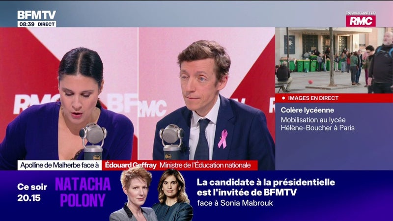 Parcoursup: “Des améliorations vont être proposées”, affirme Édouard Geffray, ministre de l’Éducation nationale