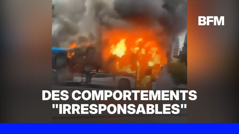 Marseille: un bus détourné et incendié par des manifestants en marge du blocages des lycées