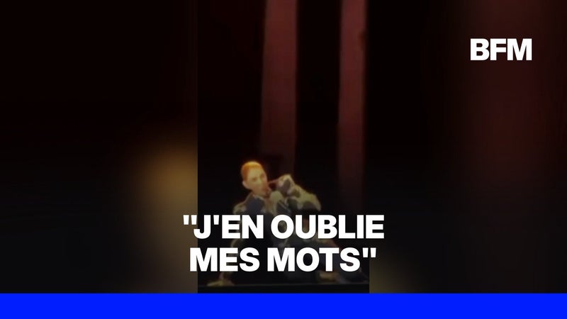 Céline Dion chute sur scène et oublie les paroles de "Pour que tu m'aimes encore" lors de son concert ce mercredi soir
