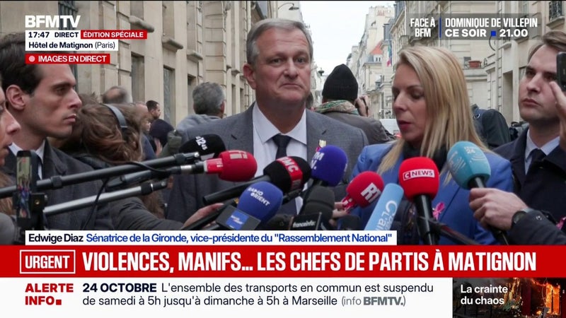 "Le Premier ministre et le ministre de l'Intérieur nous ont assuré que notre congrès pourrait se tenir dans de très bonnes conditions", assure Edwige Diaz, vice-présidente du Rassemblement national