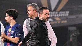 Luis Enrique et Roberto De Zerbi lors du Trophée des champions le 8 janvier 2026 au Koweit