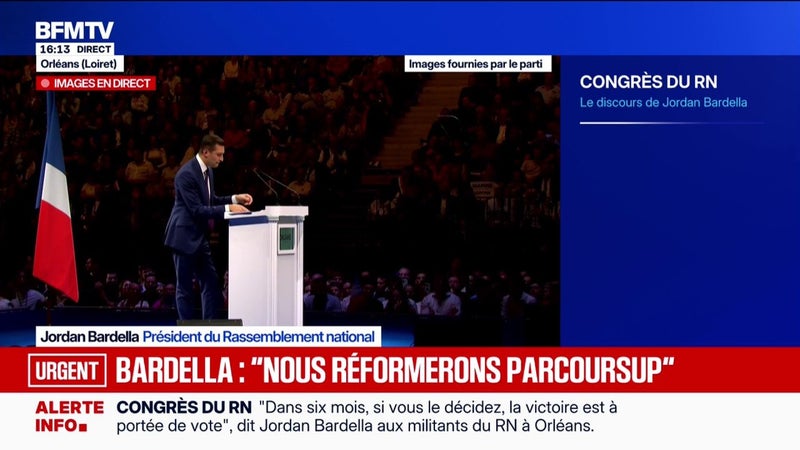 Si le RN arrive au pouvoir "nous réformerons Parcoursup", annonce Jordan Bardella