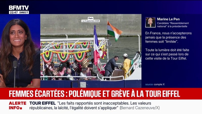 Femmes écartées lors de la visite de la tour Eiffel par une délégation: "C'est absolument inadmissible", selon Prisca Thevenot, députée "Renaissance" des Hauts-de-Seine