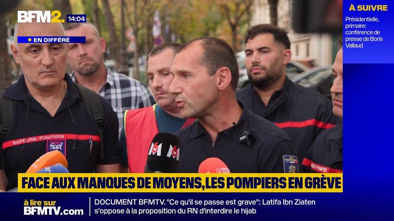 Grève des pompiers : "Nous sommes en colère, désabusés", déplore l'intersyndicale
